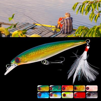 Рыболовная приманка Minnow 9 см / 6,7 г с тройными крючками, жесткая искусственная приманка, аксессуары для ловли форели и окуня в пресной и соленой воде