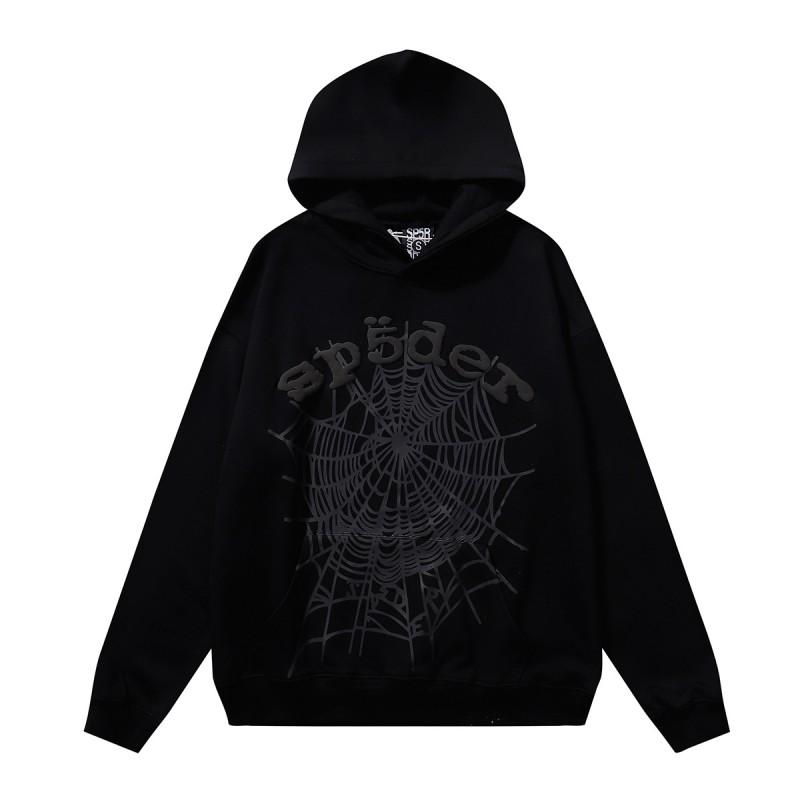 Unisex Oversized Hoodie With Web Print Graphic Design Heavyweight Cotton Sweatshirt Streetwear Hip Hop Style