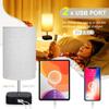 Touch Control Table Lamp Bedside Desk Lamp with 4W LED Bulb Warm White Light 3-level Dimmable
