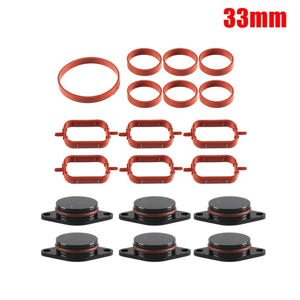 6Pcs 22mm/33mm Diesel Swirl Flap Blanks Bungs And Intake Gaskets For BMW E60 M47 M57 E87 E90 E39 6 Cylinder XLB-1017
