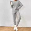 Europe, America 2024 autumn and winter casual turtleneck knitted long-sleeved suit women's foreign trade sweater loose trousers two-piece set