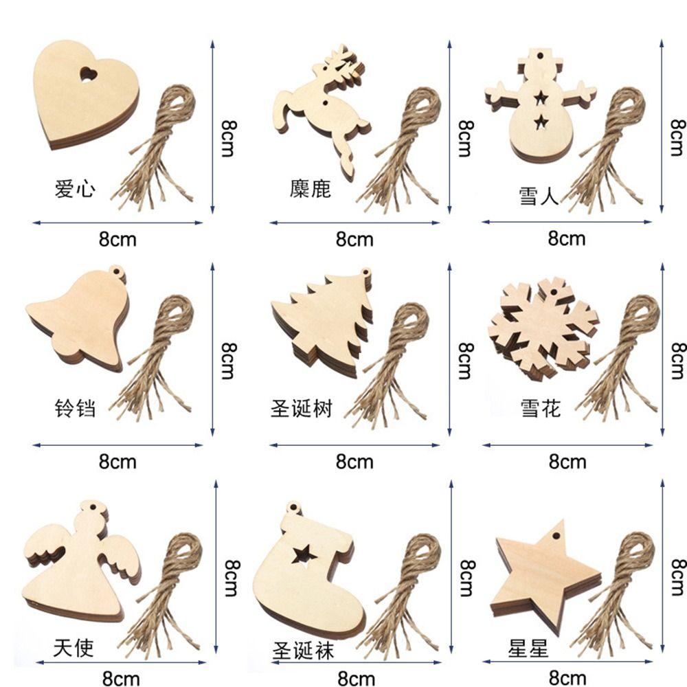 Christmas Tree Ornaments Christmas Decorations Christmas Tree Pendant Wooden Tags Wooden Slices