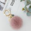 LALA Natural Mink Fur Keychain - Pink