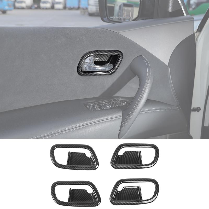 TESIN ABS углеродное волокно, центральная консоль автомобиля, украшение на приборную панель, наклейки, аксессуары для интерьера для Nissan Patrol Y62