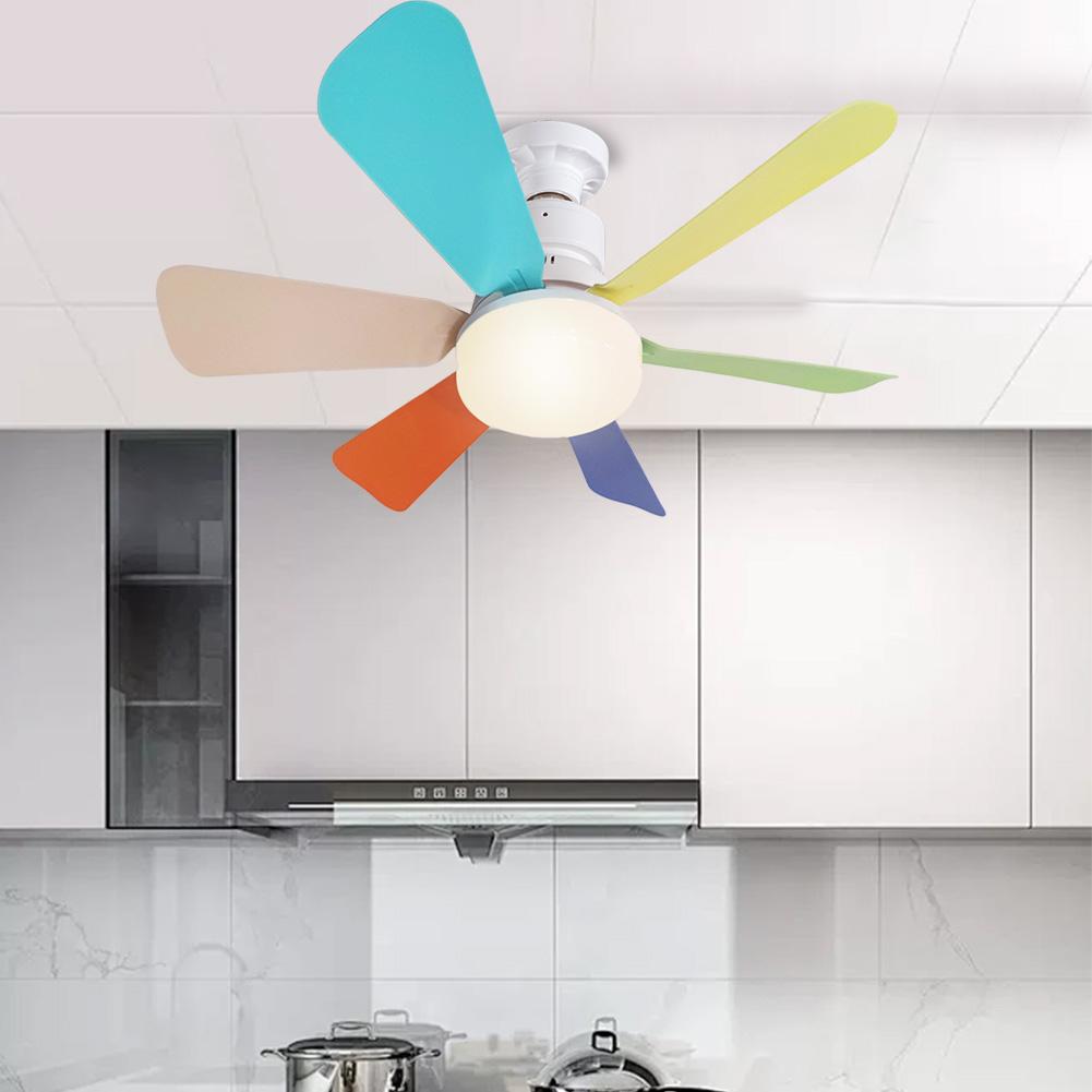 Потолочный вентилятор с подсветкой и пультом Современный потолочный вентилятор с подсветкой Пульт управления для кухни, спальни, подвала, столовой, гостиной