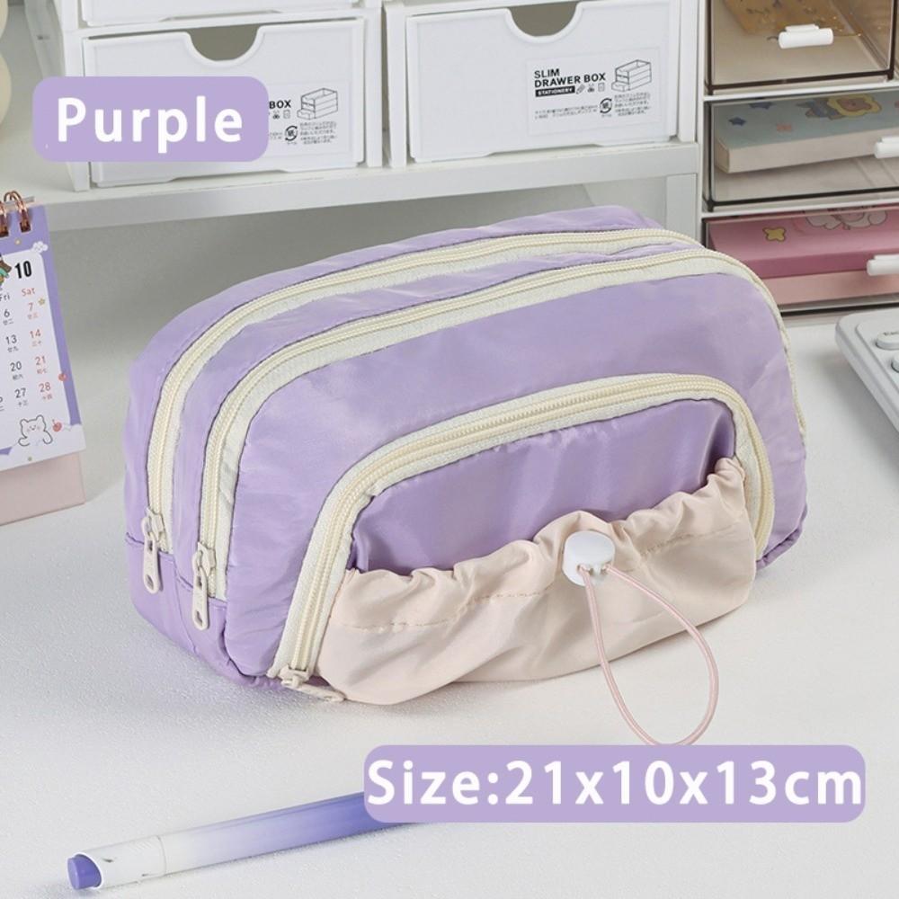 Five-Layer Pen Bag Large Capacity Stationery Organizer Fashion Pen Storage Bag Student