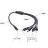 Кабель-адаптер-разветвитель с разъемом DC типа «бочонок» 3,5 мм x 1,35 мм, 1 штекер-гнездо на 2 штекера или 4 штекера, провод для зарядки