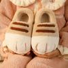 Nanbo Wan Mengqu Cat Paw Plush Winter Slippers - Cozy Indoor/Outdoor Footwear for Couples