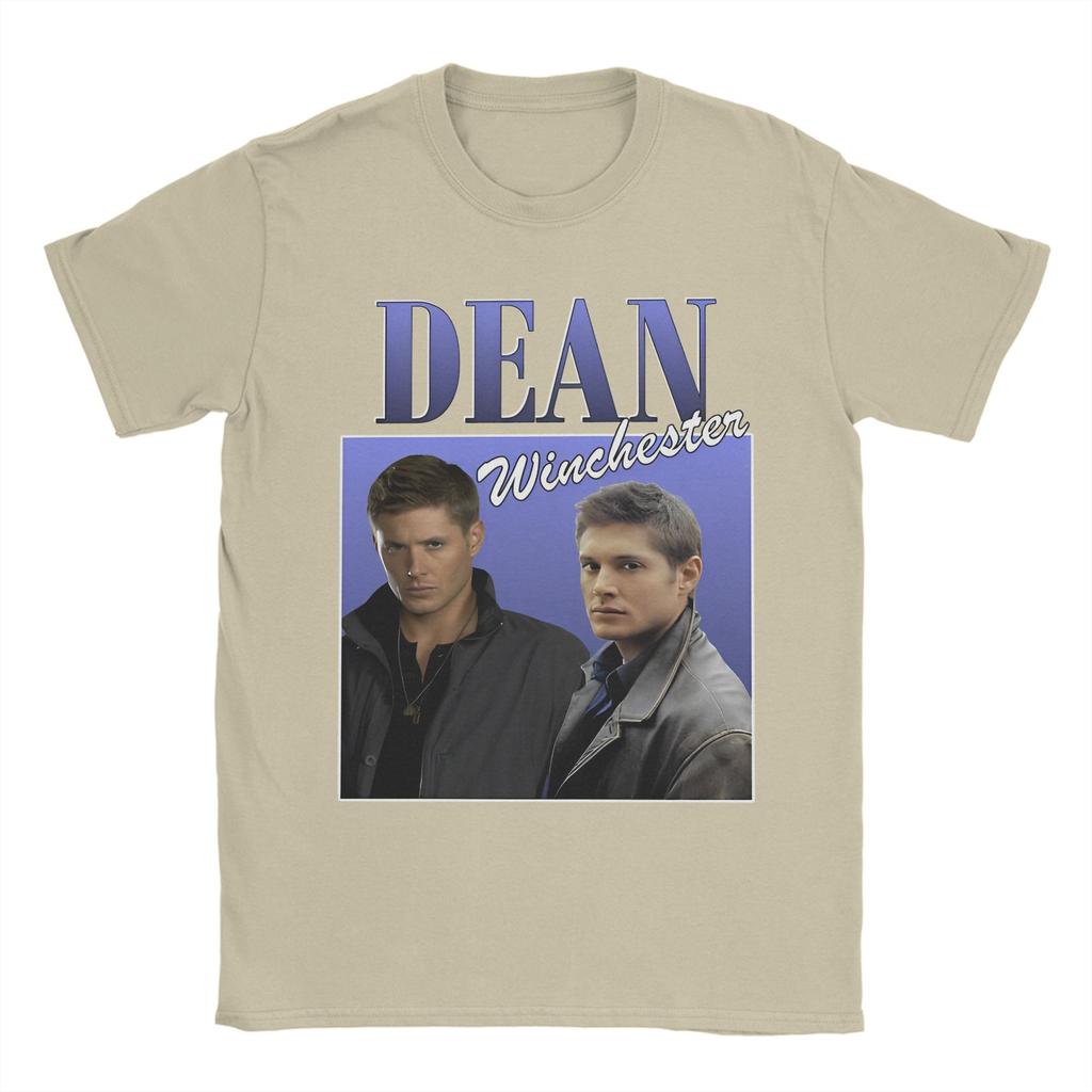 Футболка Dean Winchester из сериала Сверхъестественное, с круглым вырезом, с коротким рукавом, Топы, Рубашки, Фильм, Сериал, Хлопок, Летние Топы, Рубашки