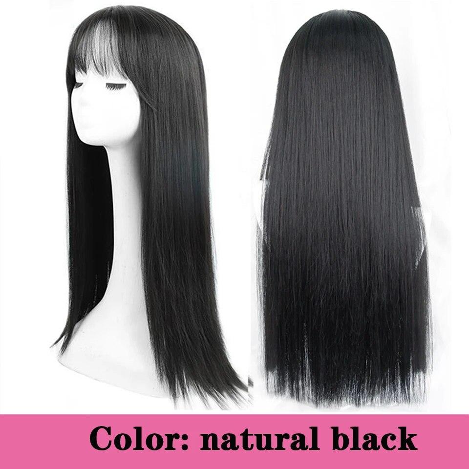 Длинный вьющийся синтетический парик с челкой по центру, темно-коричневый парик из натуральных вьющихся волос, женский парик для косплея, парик из термостойкого волокна