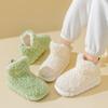 Women's Winter Warm Home Short Boots Fleece Lining Anti-slip Lightweight Indoor High Top Slippers Home Shoes Ankle Booties for Women House Shoes