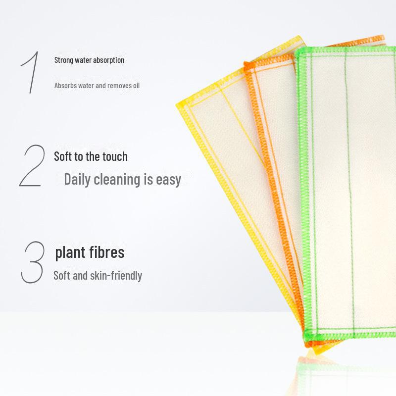 Мягкие впитывающие тряпки Miaojie Cotton – 3 шт. в упаковке для кухни и мытья посуды