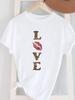 (Asian Size) Love Style 90s Cute Women's Top T Female Print Short Sleeve T-shirts Fashion O-neck Casual Clothing  Graphic Tee