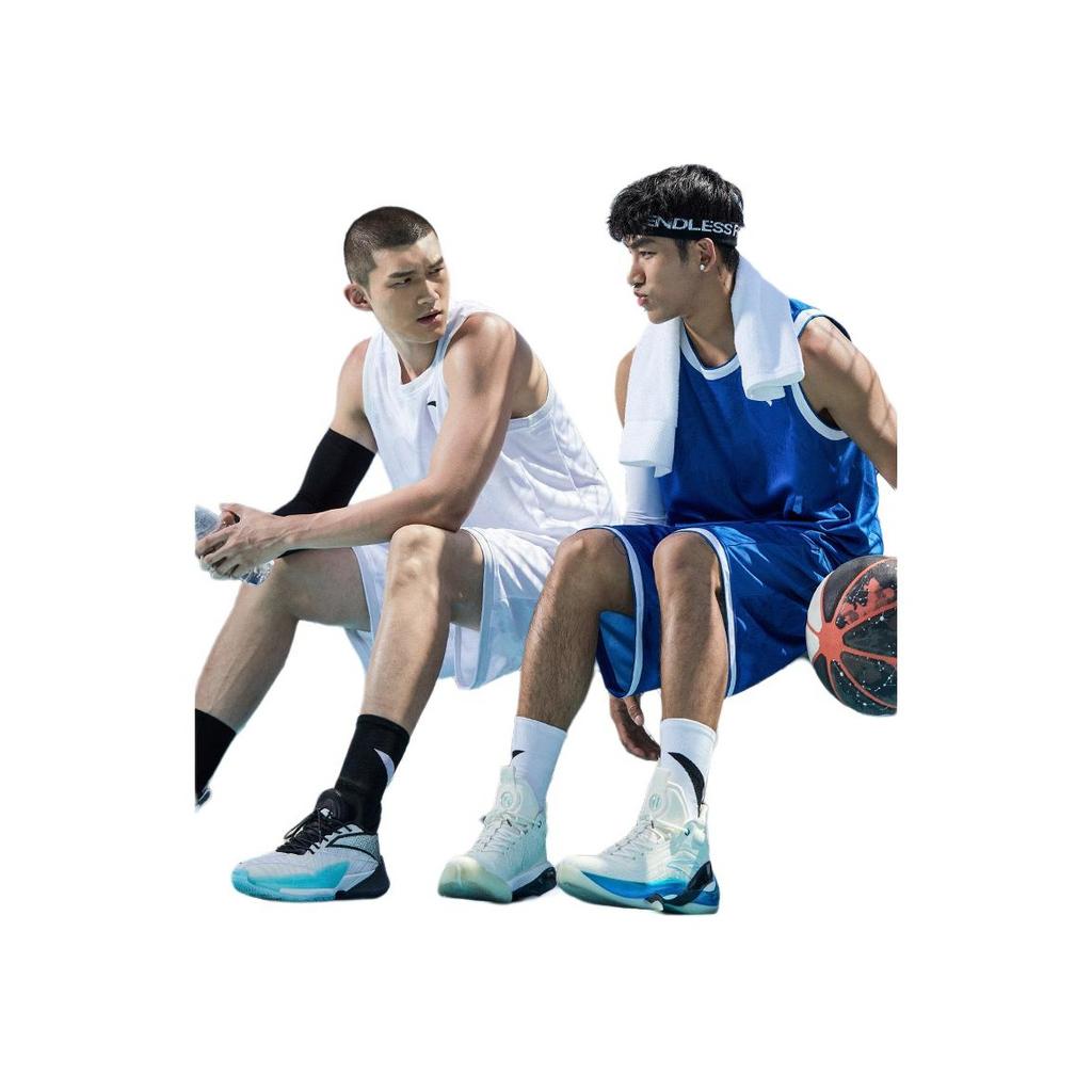 Anta Спортивный баскетбольный костюм с логотипом, мужская спортивная одежда, красный 152221210-3