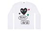 CDG Play Футболки Мужские Белые С Круглым Вырезом Умеренный Прямой Крой AZ-T286-051-1