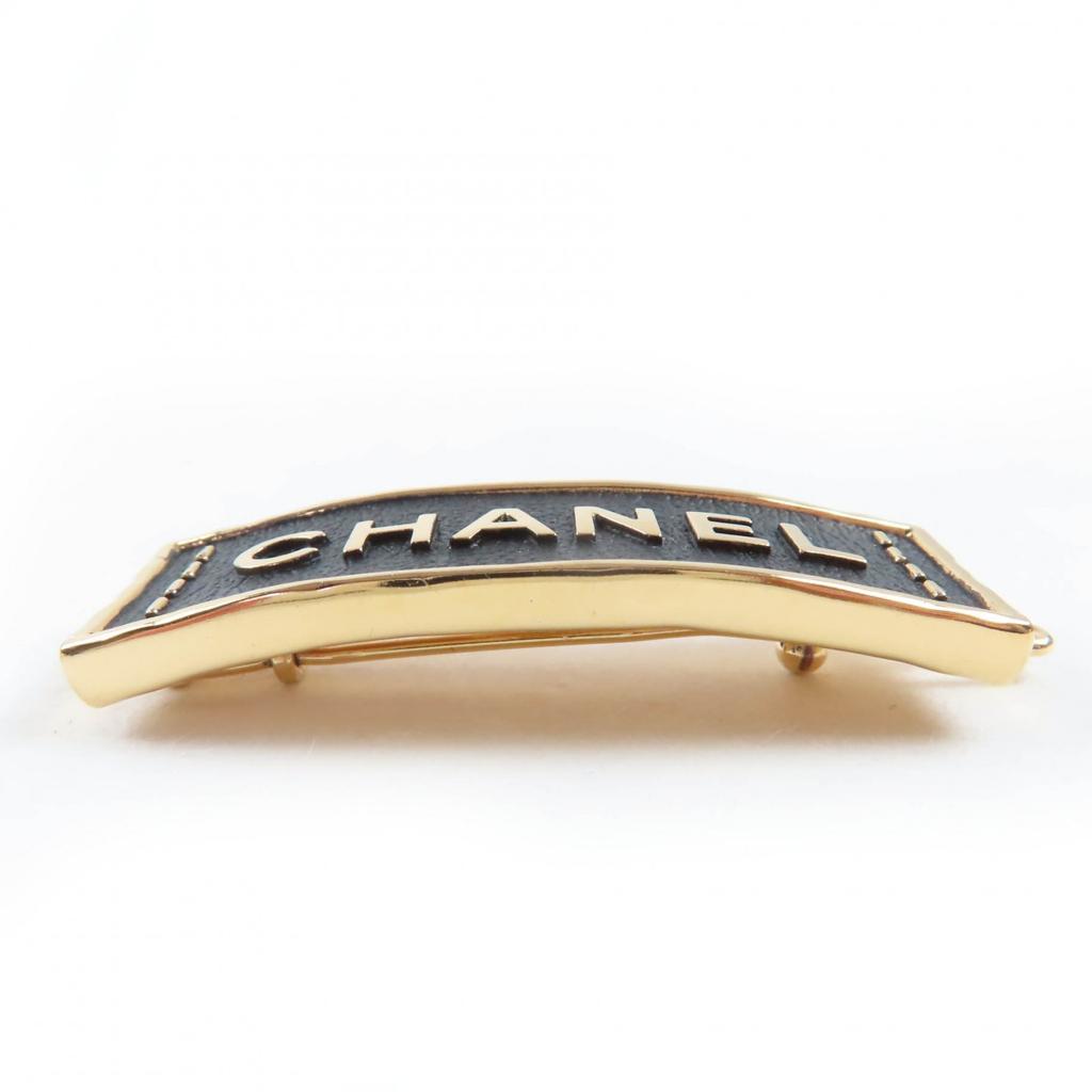Отличный аксессуар для волос CHANEL Дизайн с логотипом Зажим-заколка Черный A23S ABA781 Б/у