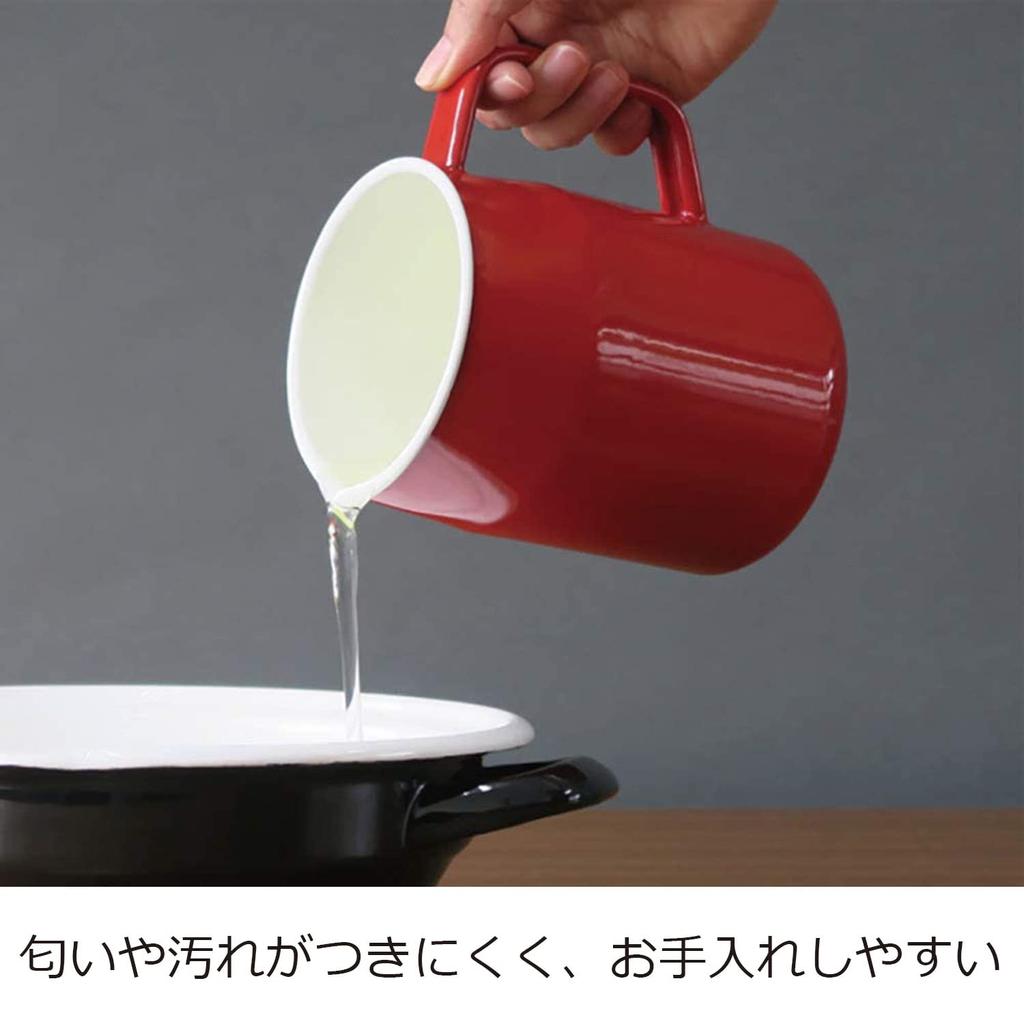 Эмалированная кастрюля для масла Fuji Enamel с активированным углем и картриджем белого цвета W 0,8 л Filto+ OPF-0,8 л