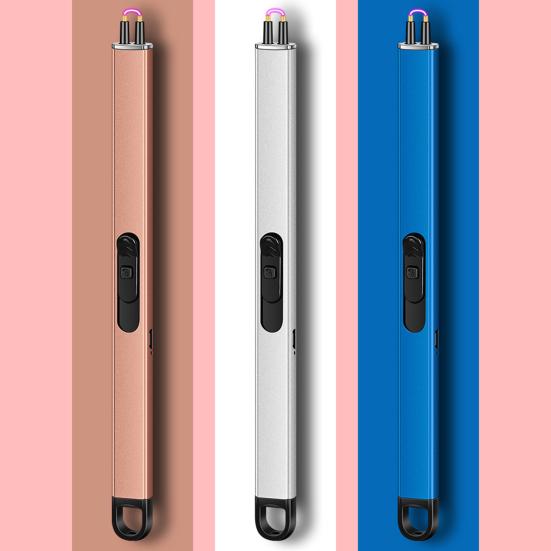 1 Set Electric Igniter Long Handle Portable Windproof USB Charging Igniter for Camping Picnic Home Use