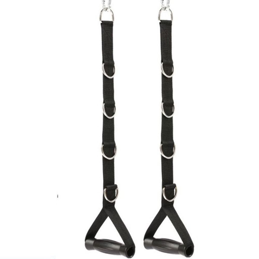 1 пара прочных фитнес-эспандеров с ручками из нейлоновой ленты, ручка для съемника, тяжелая атлетика