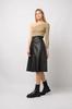 Women's Black Leather Skirt Elegant Soft Lambskin Handmade Stylish Party Formal