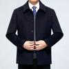 Woolen Coat, Down Lining, Thickened Winter Coat, Middle-aged and Elderly Coat, New Business Men's Wear