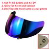 Козырек для шлема AGV Old K3 K4 Аксессуары для шлема Viseira Capacete Замена Солнцезащитная линза Антизапотевающее покрытие Защита от УФ-излучения Lentes