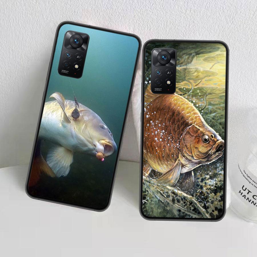 Carp Fishing Fish Phone Case For Redmi Note 14 13 Pro 5G Plus 12 12C 10 10A 10C 9 9A 9C 9T 8 8A K60 K70 Pro Xiaomi Cover Shell C