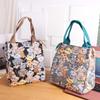 Storage Bag Cartoon Lunch Bags Cat Pattern Canvas Handbag Top-handle Portable Mommy Bag Outdoor