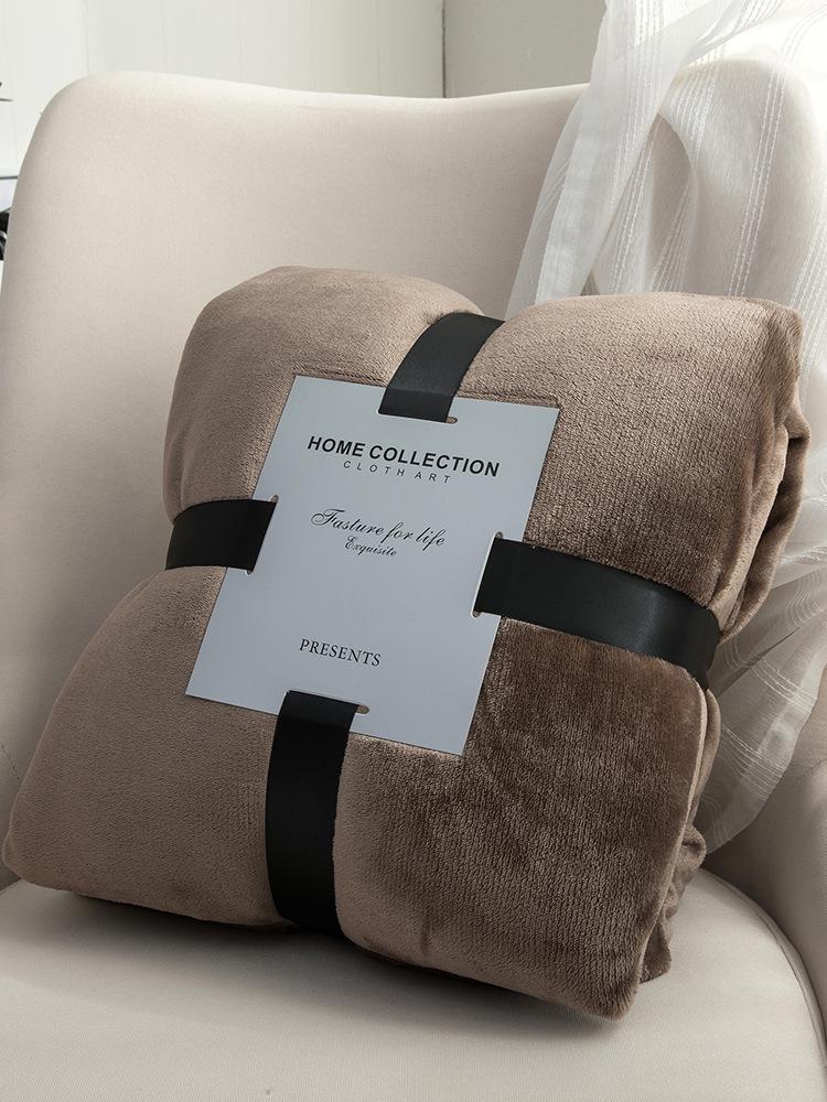 Двухслойное одеяло Xianci из натуральной шерсти ягненка и кораллового флиса для дивана и офиса