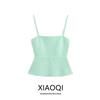 Fashion Style 2024 Summer New Women's Clothing Slim Looking Easy Matching Sling Plain Stitch Shoulder Strap Short Top 3519009