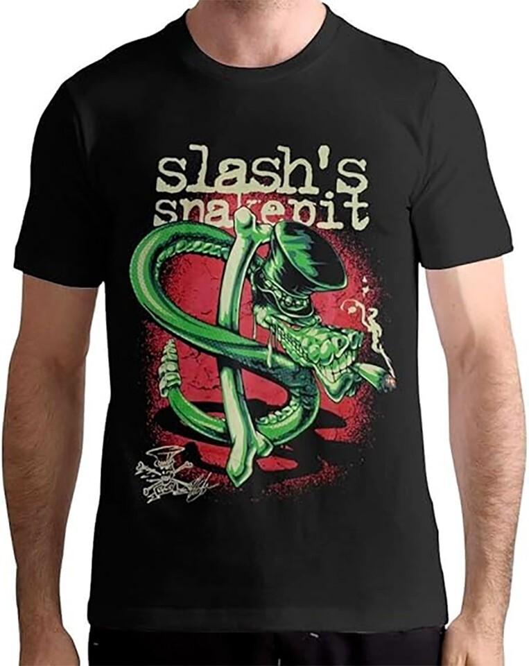Модная Унисекс Футболка Snakepit от Slash#039sЧерная Все Размеры Подарок Футболка для Фаната OM86 Унисекс Футболка