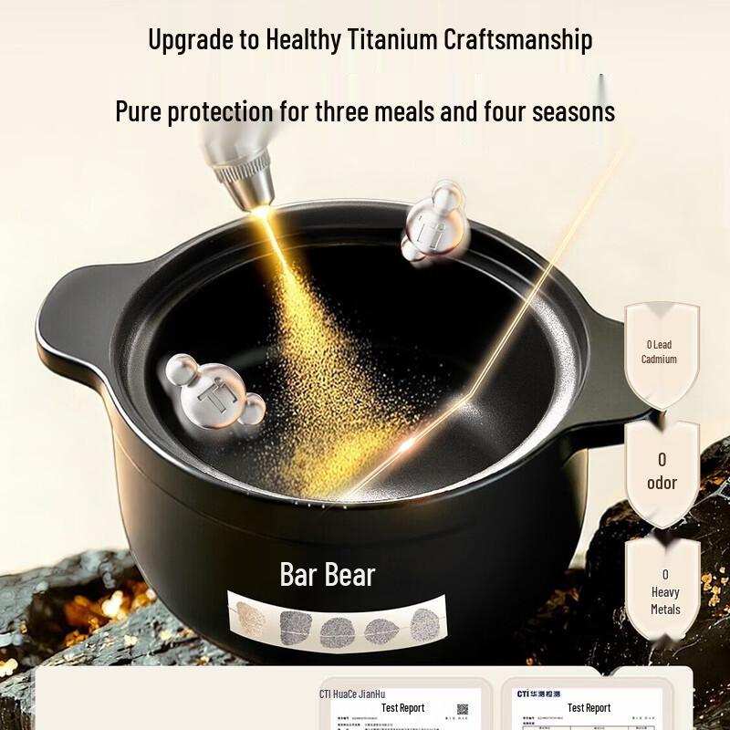 Bear Titanium Casserole Stew Pot