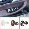 Carbon Fiber Style Car Window Glass Lifting Buttons Frame Trim Sticker For BMW X3 X4 G01 G02 2018 Car