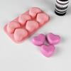 6-гнездная силиконовая форма для мыла, форма для шоколада в форме сердца, форма для любви, форма для десерта, мусса, желе, инструменты для украшения торта