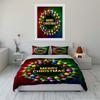 Festive Christmas Wreath Design Bedding set (1 duvet cover, 2 pillowcases, duvet not included)