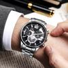 Sports Watch Men'S Multifunctional Hollow Calendar Large Dial Quartz Watch