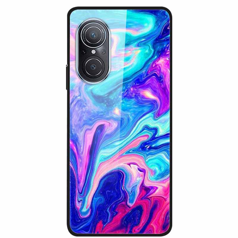 Чехол для Huawei Nova 9 10 Мраморное закаленное стекло Задняя крышка Жесткая для Huawei Nova9 10 SE Чехол Nova10 Ударопрочный Funda Coque