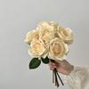 6 Pcs/Bunch DIY Fake Roses Simulation Flower  Home Dining Table Desktop Decoration Photography Prop