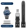 21 22 мм Ремешок Ретро Натуральная Кожа Заклепки ремешок Для IWC Big Pilot Spitfire Mark18 Винтажный Коричневый Черный Синий Коровья кожа Ремешок для часов