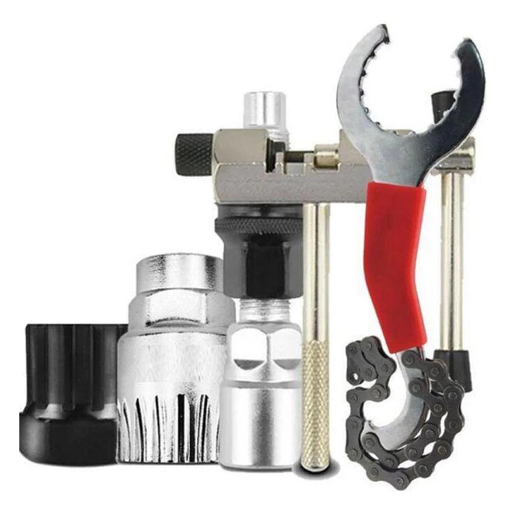 9 Pcs Bicycle Repair Tool Kit Bottom Bracket Crank Freewheel Remover Wrench Bike Chain Pliers Set
