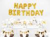 Balon Foliowy Happy Birthday Złoty 340X35 Cm