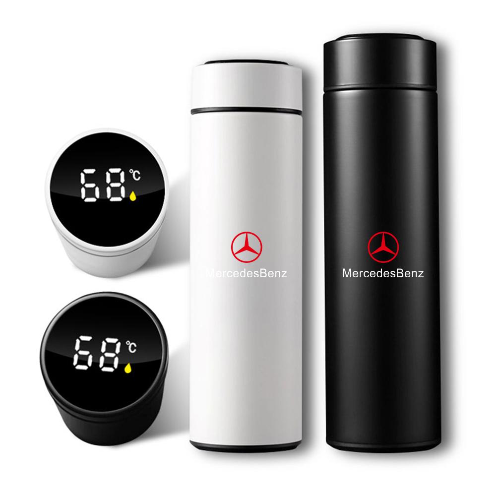 Hot Car Sticker 500ml For Mercedes Benz AMG A B C D M S R G Class GLK GLA CLA GLB Portable Smart Car Thermos Cup LED Temperature