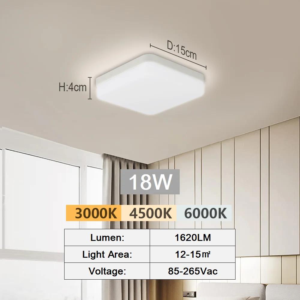 Новый ультратонкий светодиодный потолочный светильник 2,4 см для дома и кухни, современные потолочные светильники для спальни, квадратный верхний светильник для гостиной, светодиодные потолочные светильники