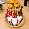 Christmas Tableware Holder Xmas Gnome Cutlery Holder Knife Fork Spoon Pouch Bag for Holiday Party Dinner Table Decor