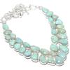 Ожерелье из серебра 925 пробы с драгоценным камнем амазонит, 18 дюймов JCN484-218