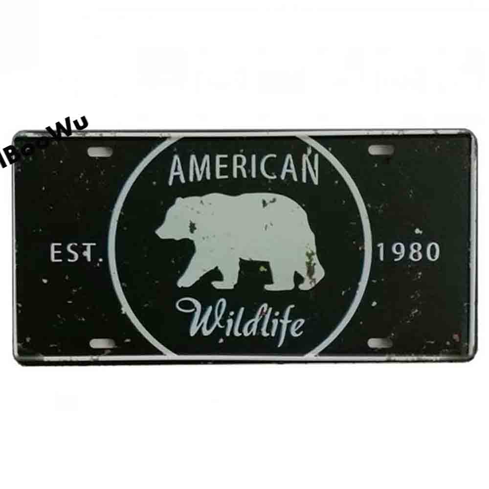 Worldwide Popular City License Plate Poster Vintage Retro Wall Decor Canada/London/Brazil Metal Tin Sign Plaques Poster