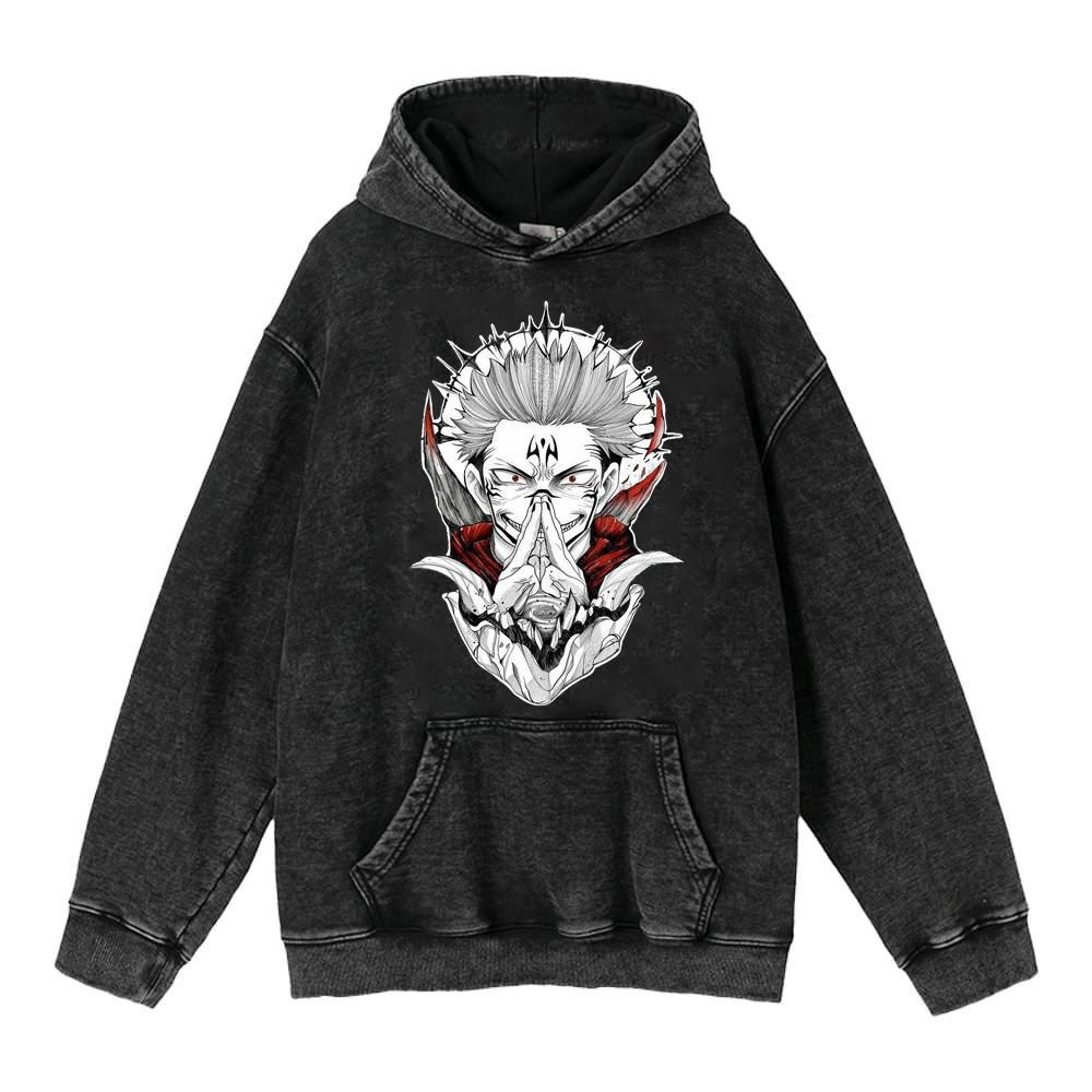 Осенне-зимнее выстиранное ретро худи Riman ретро свитер