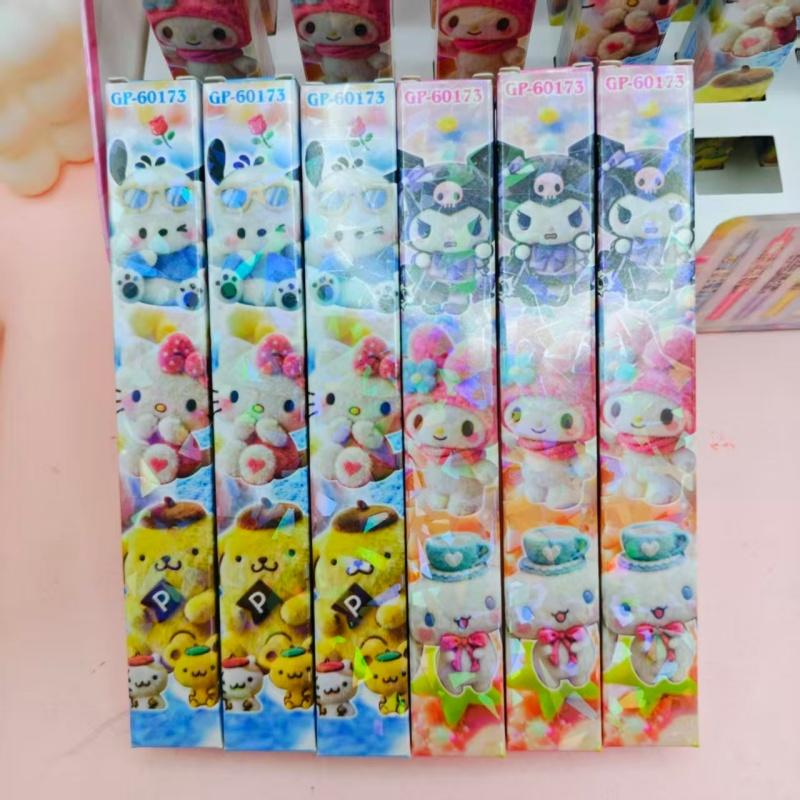 36Pcs/Lot Sanrio Press Gel Pen Cute 0.5Mm Black Ink Neutral Pens Office School Writing Supplies