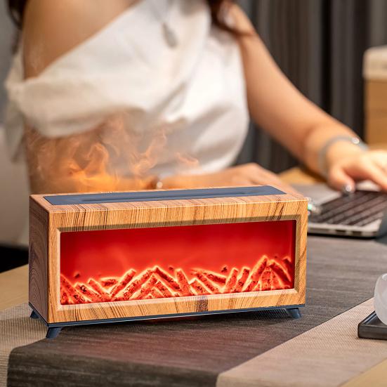 Ароматерапевтический увлажнитель воздуха, диффузор эфирных масел с функцией таймера и пультом дистанционного управления, малошумный камин для ароматерапии