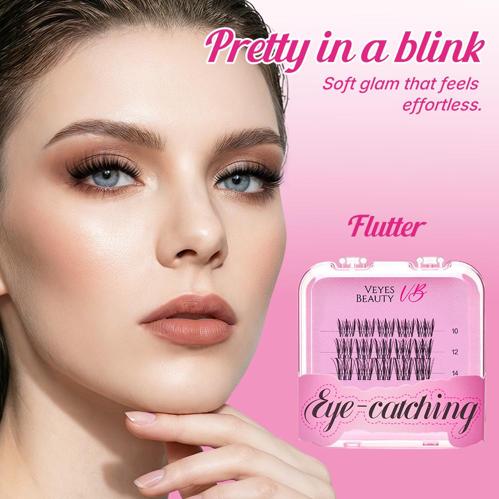 veyesbeauty Мини-набор пучков ресниц - Зайчик/ Порхание/ Корона